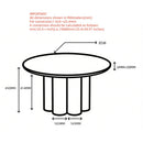  Worldwide Home Furnishings Seaton 301-759WAL Round Coffee Table - Walnut/Travertine IMAGE 8