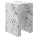  Worldwide Home Furnishings Atticus 501-193BWT Square Accent Table - Bulgari White IMAGE 1