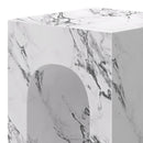  Worldwide Home Furnishings Atticus 501-193BWT Square Accent Table - Bulgari White IMAGE 3