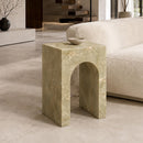  Worldwide Home Furnishings Atticus 501-193JNX Square Accent Table - Jade Onyx IMAGE 4