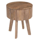 !nspire Balark 501-071NAT Round 1 Drawer Accent Table - Natural IMAGE 1