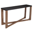  !nspire Merano 502-274MOC Console Table, 58" - Mocha/Walnut IMAGE 1
