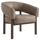  !nspire Allegra 403-470DTP Accent Chair - Dark Taupe/Walnut IMAGE 1