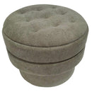  Worldwide Home Furnishings Kepler 402-306MOS Round Storage Ottoman - Moss IMAGE 1