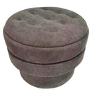  Worldwide Home Furnishings Kepler 402-306WCH Round Storage Ottoman - Warm Charcoal IMAGE 1