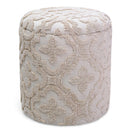  !nspire Magnolia 402-799IV Round Storage Ottoman - Ivory IMAGE 1