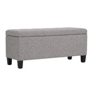  Worldwide Home Furnishings Sonos 402-696STN Storage Ottoman Bench - Stone IMAGE 1