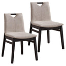  Worldwide Home Furnishings Argyle 202-105BLK Set of 2 Dining Chairs - Beige/Black IMAGE 1