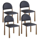  Worldwide Home Furnishings Auggie 202-117BLK_GLD Set of 4 Dining/Lounge Chairs - Black/Aged Gold IMAGE 1