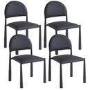  Worldwide Home Furnishings Auggie 202-117BLK_BLK Set of 4 Dining/Lounge Chairs - Black/Black IMAGE 1