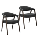  !nspire Bexley 202-234BLK Set of 2 Dining/Lounge Chairs - Black/Dark Walnut IMAGE 1