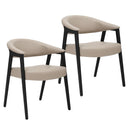  !nspire Bexley 202-234MSH Set of 2 Dining/Lounge Chairs - Mushroom/Black IMAGE 1