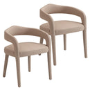  Worldwide Home Furnishings Caden 202-993BEG Set of 2 Dining/Lounge Chairs - Beige IMAGE 1