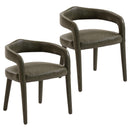 Worldwide Home Furnishings Caden 202-993MOS Set of 2 Dining/Lounge Chairs - Moss IMAGE 1