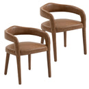  Worldwide Home Furnishings Caden 202-993SDL Set of 2 Dining/Lounge Chairs - Saddle IMAGE 1