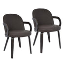  !nspire Celest 202-911BRN Set of 2 Dining/Lounge Chairs - Brown/Dark Walnut IMAGE 1