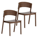  Worldwide Home Furnishings Elias 202-849WAL Set of 2 Dining/Lounge Chairs - Walnut IMAGE 1