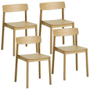  Worldwide Home Furnishings Felix 202-286NAT Set of 4 Dining/Lounge Chairs - Natural IMAGE 1