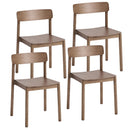  Worldwide Home Furnishings Felix 202-286WAL Set of 4 Dining/Lounge Chairs - Walnut IMAGE 1