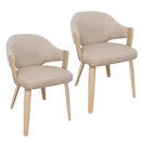  !nspire Freya 202-146TOF_NAT Set of 2 Dining/Lounge Chairs - Toffee/Natural IMAGE 1