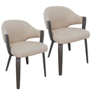  !nspire Freya 202-146TOF_WAL Set of 2 Dining/Lounge Chairs - Toffee/Walnut IMAGE 1