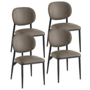  Worldwide Home Furnishings Gideon 202-065STN Set of 4 Dining/Lounge Chairs - Stone/Black IMAGE 1