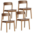  Worldwide Home Furnishings Jonas 202-344WAL Set of 4 Dining/Lounge Chairs - Walnut IMAGE 1