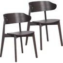  Worldwide Home Furnishings Khari 202-256MOC Set of 2 Dining/Lounge Chairs - Mocha IMAGE 1