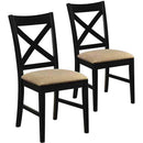  Worldwide Home Furnishings Lance 202-421BLK Set of 2 Dining Chairs - Black IMAGE 1