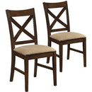  Worldwide Home Furnishings Lance 202-421WAL Set of 2 Dining Chairs - Walnut IMAGE 1