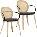  !nspire Orias 202-660LTK Set of 2 Dining/Lounge Chairs - Light Oak/Black IMAGE 1