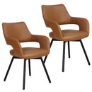  !nspire Ryder 202-959CAM Set of 2 Swivel Dining/Accent Chair - Camel/Black IMAGE 1