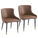  !nspire Xander 202-620BRN Set of 2 Dining/Lounge Chairs - Brown/Black IMAGE 1
