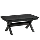  Worldwide Home Furnishings Argyle 201-105BLK Dining Table with Extension, 66"-94" - Black IMAGE 1