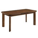  Worldwide Home Furnishings Asteva 201-121WAL Dining Table with Extension, 63"-79" - Walnut IMAGE 1