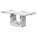  Worldwide Home Furnishings Aurelia 201-717BWT Rectangular Dining Table, 71" - Bulgari White IMAGE 1