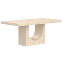  Worldwide Home Furnishings Aurelia 201-717TR Rectangular Dining Table, 71" - Travertine IMAGE 1