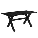  Worldwide Home Furnishings Lance 201-421BLK Rectangular Dining Table, 63" - Black IMAGE 1