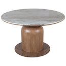  !nspire Martina 201-929WAL Round Dining Table, 50" - Walnut IMAGE 1