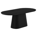  Worldwide Home Furnishings Tovas 201-782BLK_LRG Oval Dining Table, 79" - Black IMAGE 1