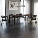  Worldwide Home Furnishings Advik/Bexley 207-455MOC_234BLK Advik and Bexley 7pc Dining Set - Mocha/Black/Dark Walnut IMAGE 1