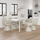  Worldwide Home Furnishings Bellaro/Caprese 207-060TV_269BEG Bellaro and Caprese 7pc Dining Set - Travertine/Cream IMAGE 1