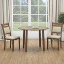  Worldwide Home Furnishings Conrad 207-863WAL_3PC 3pc Dining Set - Walnut/Walnut IMAGE 1