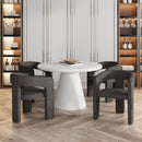  Worldwide Home Furnishings Galio/Amara 207-915WT_933CH Galio and Amara 5pc Dining Set - White/Charcoal IMAGE 1