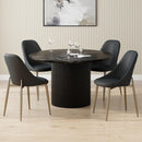  Worldwide Home Furnishings Jilsa/Cleo 207-551BLK_636BK Jilsa and Cleo 5pc Dining Set - Black/Black IMAGE 1