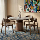  Worldwide Home Furnishings Martina/Khari 207-929_256WAL Martina and Khari 5pc Dining Set - Walnut/Walnut IMAGE 1
