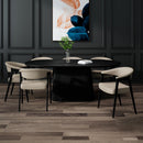  Worldwide Home Furnishings Tovas/Bexley 207-782BKLG_234MSH Tovas and Bexley 7pc Dining Set - Black/Mushroom IMAGE 1