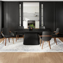  Worldwide Home Furnishings Tovas/Caspian 207-782BKLG_664BLK Tovas and Caspian 7pc Dining Set - Black/Dark Walnut IMAGE 1