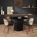  Worldwide Home Furnishings Tovas/Orias 207-782BLK_660WAL Tovas and Orias 5pc Dining Set - Black/Walnut IMAGE 1