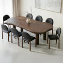  Worldwide Home Furnishings Zaloa/Auggie 207-272_117WAL Zaloa and Auggie 9pc Dining Set - Walnut/Black IMAGE 1